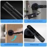 Cerradura Smart Inteligente Wifi Huella Código Negro