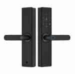Cerradura smart huella digital grande Z17-TY Especificaciones • Color: Negro • Medidas: 26 x 6,5 cm • Material : Aleación de zinc + acrilico • Desbloqueo: Huella digital, contraseña, capacidad de tarjeta 100 unidades. • Grosor de la puerta recomendado 4-7 cm. • Batería: 4,5 V-6. 5V 4 pilas alcalinas (no incluidas) Beneficios • Cerradura inteligente de huellas dactilares, huella digital semiconductora • Contraseña anti-snooping, pantalla táctil • Múltiples funciones de desbloqueo inteligente • Duración de la batería de larga duración, estabilización y ahorro de energía • Compatible con múltiples huellas dactilares, sistema de alarma múltiple Caracteristicas • Resistente al agua y al polvo: Diseñada para resistir las condiciones más adversas, asegurando un rendimiento óptimo en cualquier entorno. • Conexión WiFi: Permite una configuración y control remotos, brindándote flexibilidad y conveniencia en el manejo de tu seguridad. • Fácil instalación: Se ajusta fácilmente con solo 2 tornillos pasantes, adaptándose al ancho estándar de una cerradura tradicional. • 5 formas de apertura: Huella dactilar, código numérico, tarjeta codificada, aplicación TUYA, llave física y apertura remota vía WiFi. • Registro de acceso: La aplicación registra quién y cuándo se ha abierto la puerta, brindándote un control total sobre la seguridad. • Modo asistencia: Ideal para el control de personal, permitiendo la gestión eficiente de empleados y accesos autorizados.