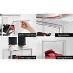 Caja Zapatillas Acrilica Tapa Magnetica Zapatos Organizadora Transparente