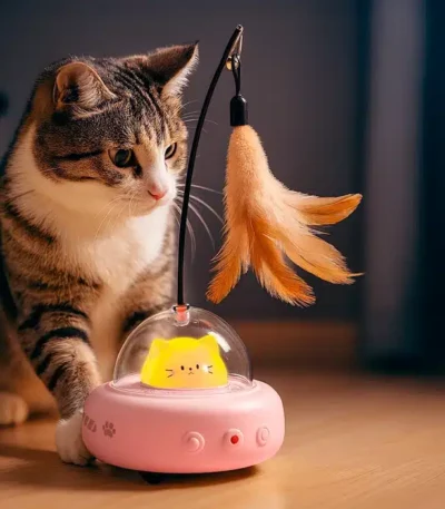 Juguete Gato Laser Inteligente Evita Obstaculos Recargable