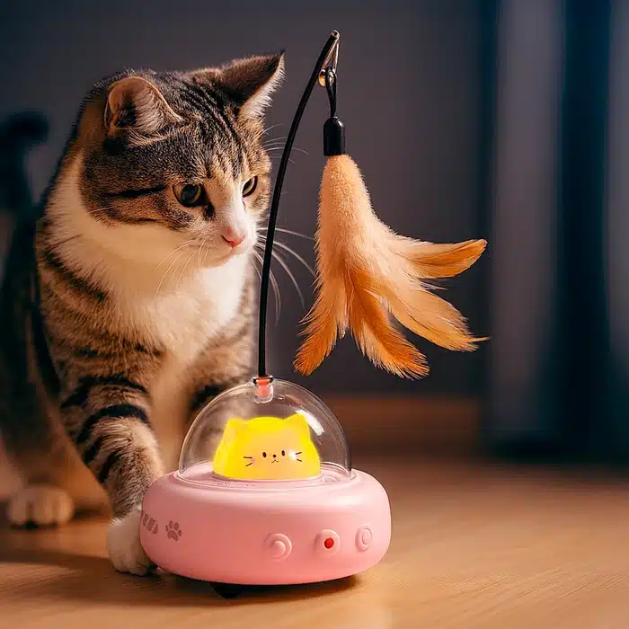 Juguete Gato Laser Inteligente Evita Obstaculos Recargable