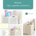 Cesto Canasto Ropa Sucia Plástico Plegable Con Ruedas - Image 3