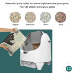 Caja Arena inteligente Automática Gatos self 68L - Image 4