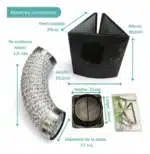 Extractor Purificador Inteligente De Cocina Moderno S9006 Negro - Image 3