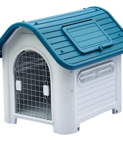 Casita para perro mediano con techo a dos aguas