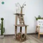 Rascador torre gatos con sisal y plataformas acolchadas T11 - Image 3