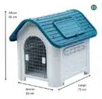 Casa Cucha Perro Mascota Exterior Plástica Azul N20 - Image 5