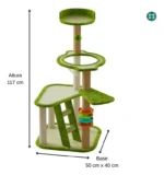 Rascador Gimnasio Torre Casita Para Gatos Anti-estres Verde T23 - Image 2