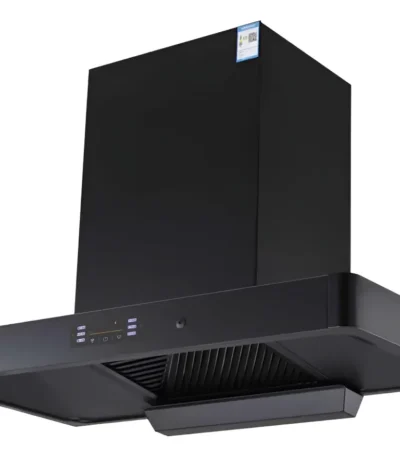 Campana extractora negra inteligente 90 cm – Control táctil, sensor y voz – 180W