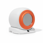 Caja de arena inteligente Q-Clean para gatos con pantalla visual, sensores de seguridad, spray desodorizante y diseño compacto