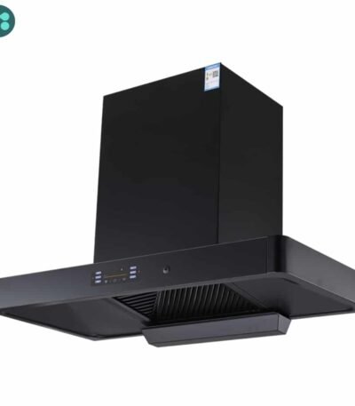 Campana extractora negra inteligente 90 cm – Control táctil, sensor y voz – 180W