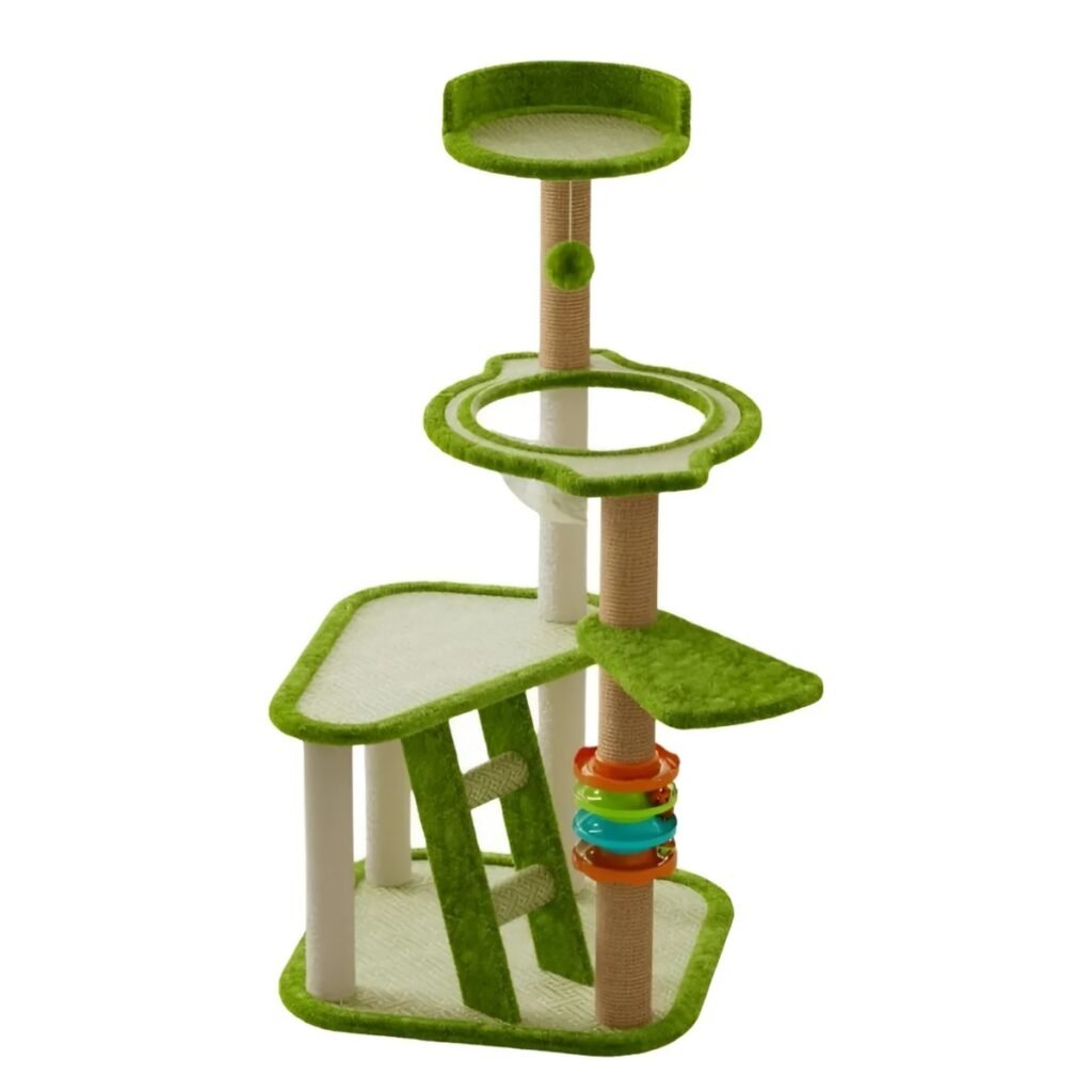 Rascador Gimnasio Torre Casita Para Gatos Anti-estrés T23 – Compacto y resistente