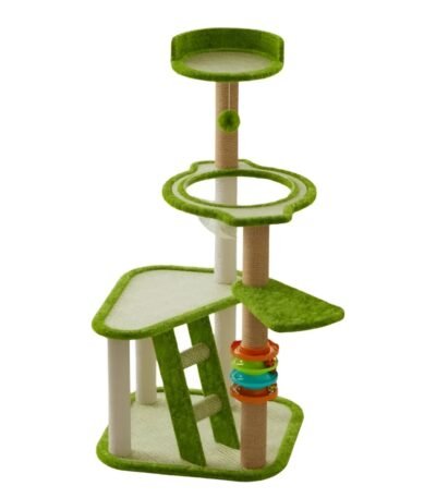 Rascador Gimnasio Torre Casita Para Gatos Anti-estrés T23 – Compacto y resistente