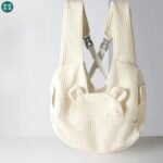 Mochila Transporte Mascotas Cómoda y Suave Crema - Image 4