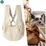 Mochila Transporte Mascotas Cómoda y Suave Crema - Image 6
