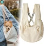 Mochila Transporte Mascotas Cómoda y Suave Crema - Image 7