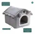 Casita Plegable Cucha para mascotas Peluche Interior No24 - Image 16