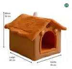 Casita Plegable Cucha para mascotas Peluche Interior No24 - Image 3