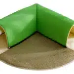 Cama túnel 2 en 1 para gatos pequeños con techo desmontable y juguete pompón
