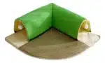Cama túnel 2 en 1 para gatos pequeños con techo desmontable y juguete pompón