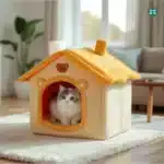 Casita Plegable Cucha para mascotas Peluche Interior No24 - Image 5