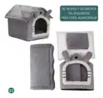 Casita Plegable Cucha para mascotas Peluche Interior No24 - Image 18