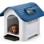 Casa para perro con techo impermeable y bandeja extraíble