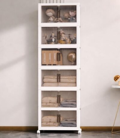 Armario organizador multiusos de 5 niveles – plástico acrílico resistente