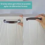 Mueble Contenedor Ropero Plegable ruedas 3 niveles con barral y ruedas - Image 10