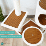 Rascador Gimnasio Torre Casita Gatos Juguete Crafty T3 Blanco - Image 10