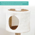Rascador Gimnasio Torre Casita Gatos Juguete Crafty T3 Blanco - Image 2