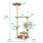 Rascador Gimnasio Torre Casita Gatos Juguete Crafty T3 Blanco - Image 5