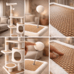 Rascador Gimnasio Torre Casita Gatos Juguete Crafty T3 Blanco - Image 6