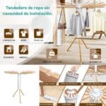 Tender Plegable Ropa Pie Con Alas Tripode reforzado - Image 12
