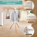 Tender Plegable Ropa Pie Con Alas Tripode reforzado - Image 11