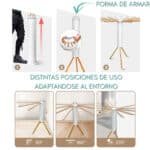 Tender Plegable Ropa Pie Con Alas Tripode reforzado - Image 7