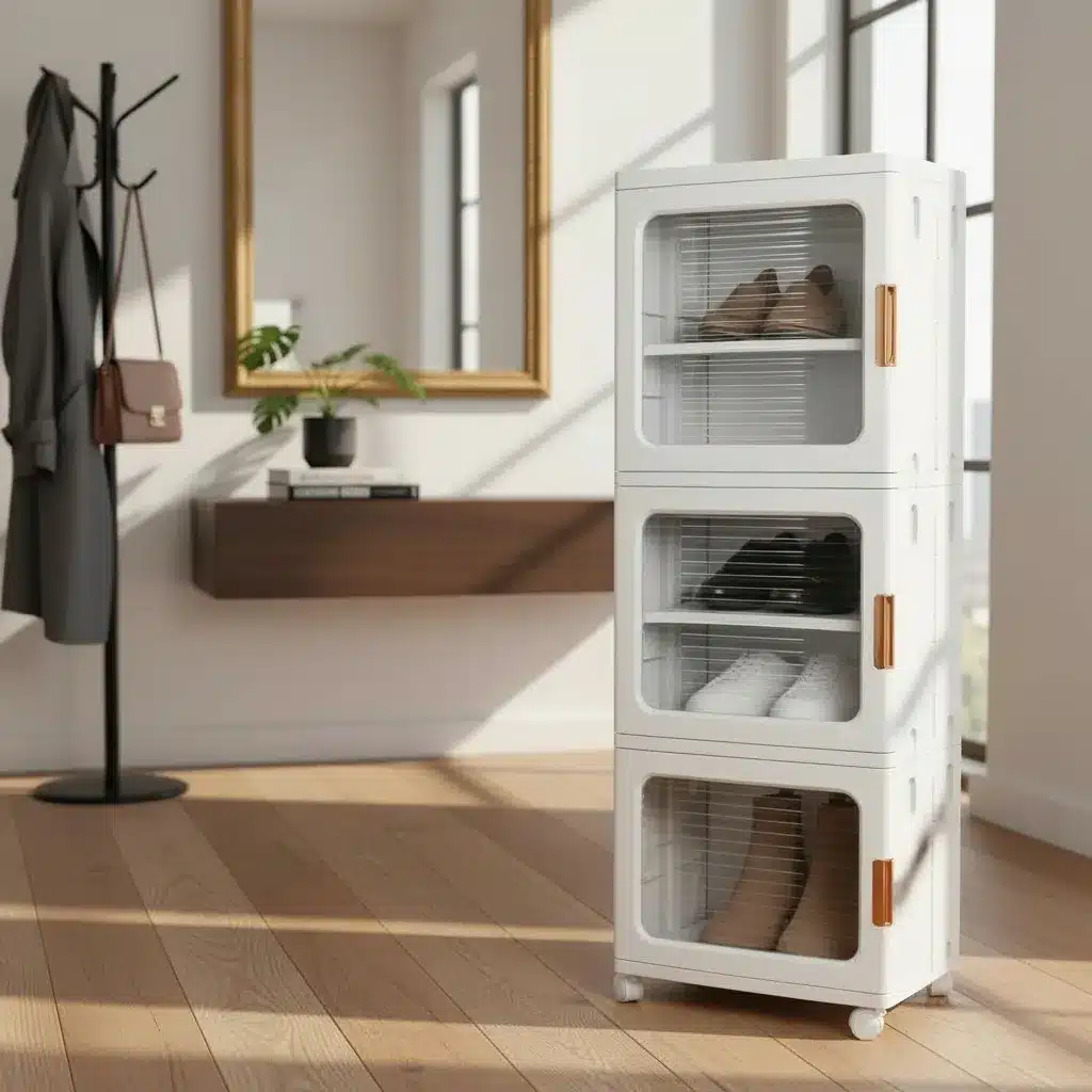 zapatero organizador plegable apilable