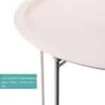 Mesa Ratona Auxiliar de Arrime Redonda Metalica Plegable Desmotable - Image 7