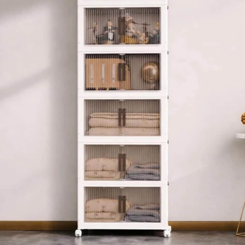 Armario organizador multiusos de 5 niveles – plástico acrílico resistente