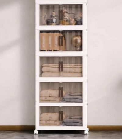 Armario organizador multiusos de 5 niveles – plástico acrílico resistente