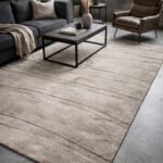 Alfombra Living Comedor 180x230 Nordica Lineas suaves Beige