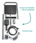 Columna de Ducha Inteligente Monocomando panel digital grande blanco MS081 - Image 6