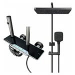 Columna de Ducha Inteligente Monocomando panel digital grande Negro MS084