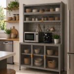 Organizador modular cocina tipo estantería metálica nórdica 120cm