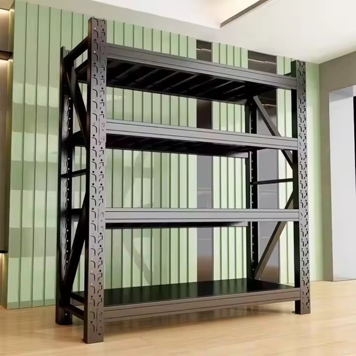 Estanterias-Nuevas-Industriales-Pro-negra-portada Estantería industrial metálica sin tornillos 4 estantes 200kg o 100 Kg