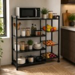 Estantería Rack Industrial Organizadora 4 Niveles Metal Negro 108cm