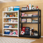 Armario estanteria reforzada metalica 120cm 5 estantes Negro SR010