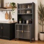 Organizador modular cocina tipo estantería metálica nórdica 80cm