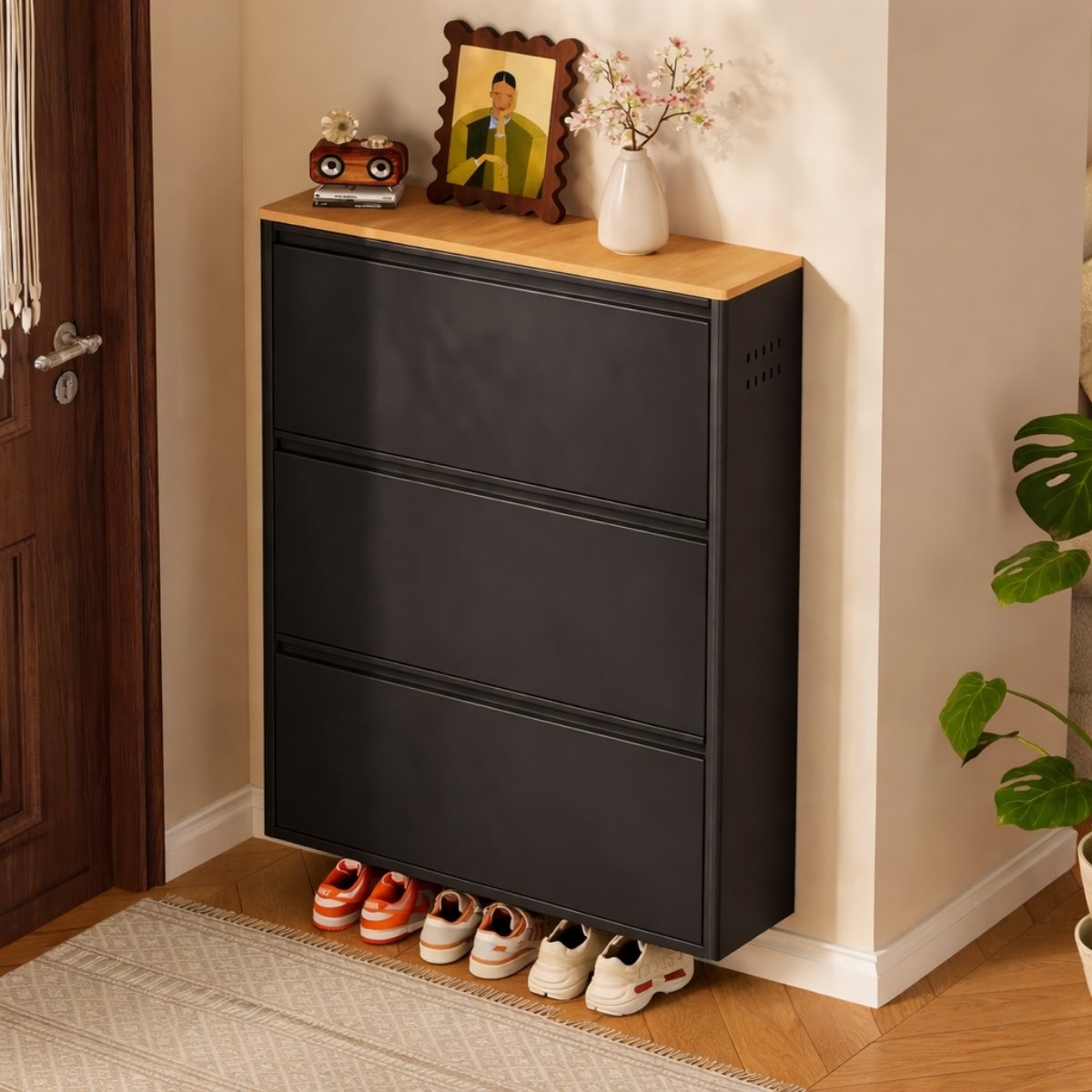 Estanterias Nuevas Industriales Pro (27) Zapatero recibidor botinero industrial metalico 80cm - Image 1