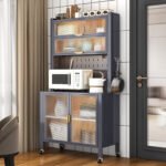 Organizador modular cocina tipo estantería metálica nórdica 80cm